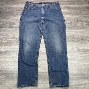 Vintage Guess Jeans Mens 36x31 Blue Zip Fly Classic Straight Distress Y2K 90s